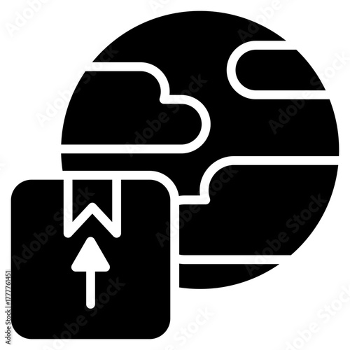 Export Glyph Black Icon