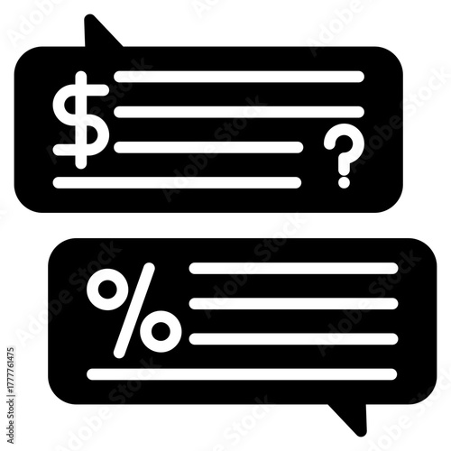 Negotiation Glyph Black Icon