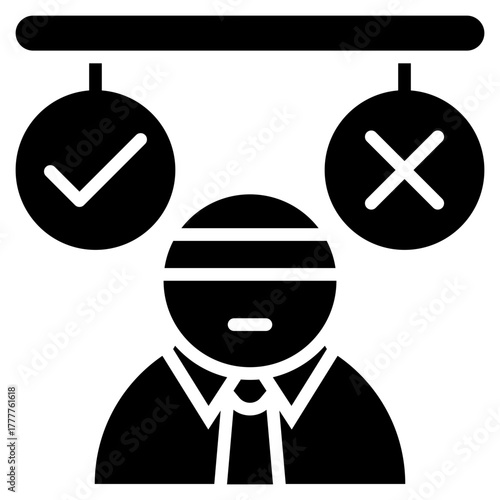 Fairness Glyph Black Icon