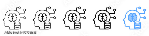 Data Intelligence Icon Different Style Outline Collection Set 