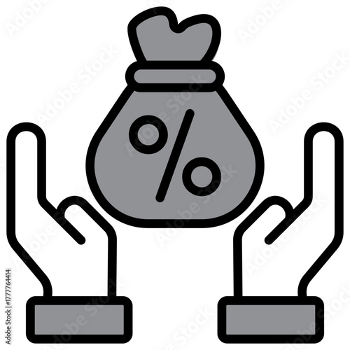 Subsidy Icon Single Pack Illustration