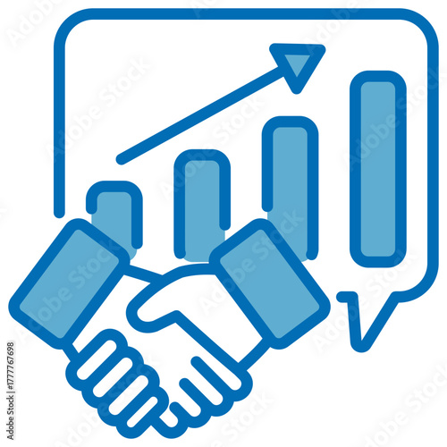 Partnership Blue Icon