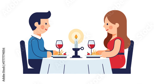 Romantic Dinner Date With Wine and Candlelight for Special Occasions and Celebrations
