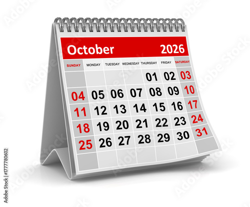 Calendar - October 2026