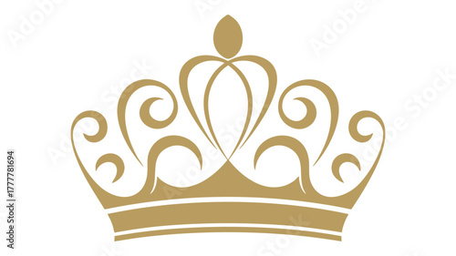 Elegant gold crown icon design