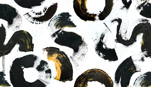 Painting brush pattern. Abstract pattern design