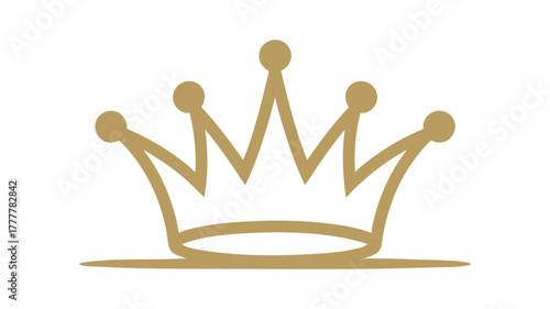 Golden crown royal symbol icon