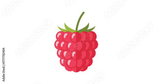 Vibrant And Delightful Raspberry Illustration Isolated On Clean White Background