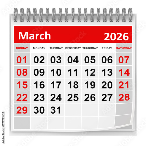 Calendar - March 2026