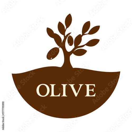 Stylized olive tree logo with text 'OLIVE' below. Representing natural products, healthy food, and agricultural ventures.