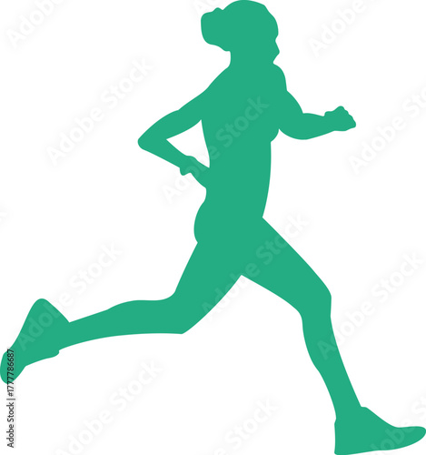 running woman silhouette