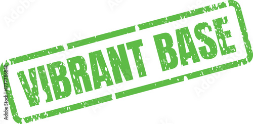 Photography Distressed Green Ink Stamp Effect Indicating a Strong Vibrant Base Foundation