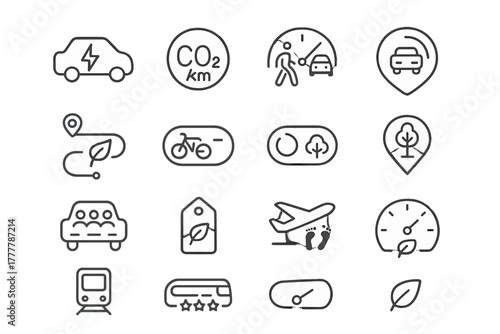 Impact vector icon symbol badge commute trip toggle mode green mobility preference