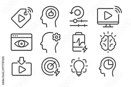 Tag personalized vector state lesson learning difficulty adaptive icon profile fatigue detection