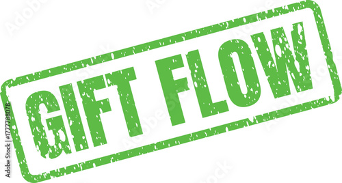 Green Gift Flow textured rubber stamp for special presentations and celebratory promotions