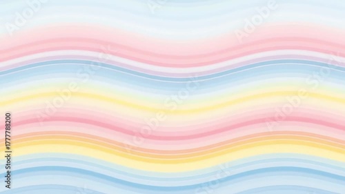 Abstract Colorful Wavy Lines Moving Slowly in Bright Soft Lighting