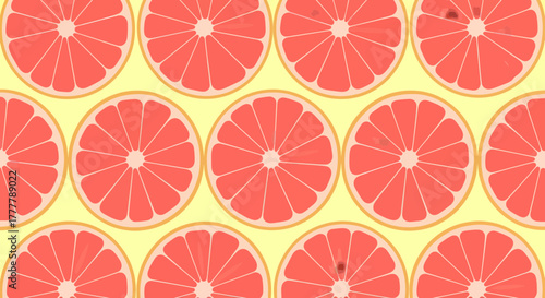 Vibrant Arrangement of Citrus Slices on Yellow, Ideal For Summer Visuals