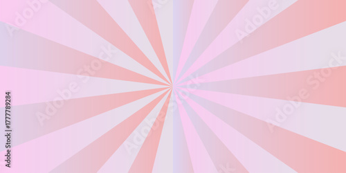 Minimal blue and pink gradient sunrise radiate striped wave geometric circus light Colorful sun rays sunburst pattern background. Sunburst background vector illustration pattern beam rays.	