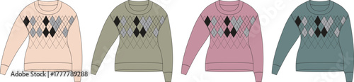 Argyle Sweater Designs A Collection of Stylish Knitwear in Various Colors for Fashion