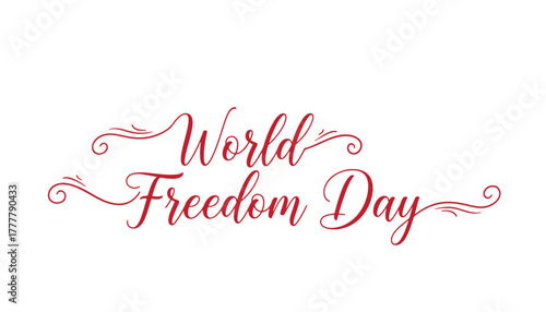 org Elegant calligraphy for world freedom day celebration