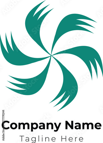 Speed lines in circle logo design