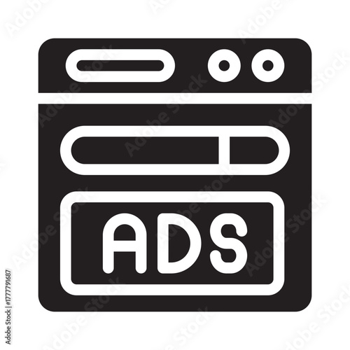 Browser Ad Solid Icon