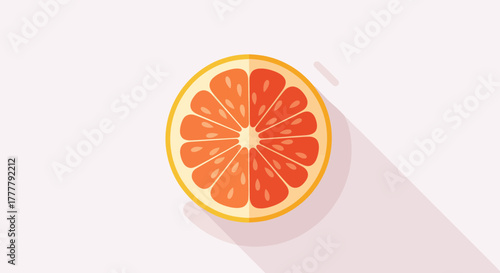 Vibrant Citrus Slice Illustrating Freshness and Healthy Eating with a Minimalist Approach