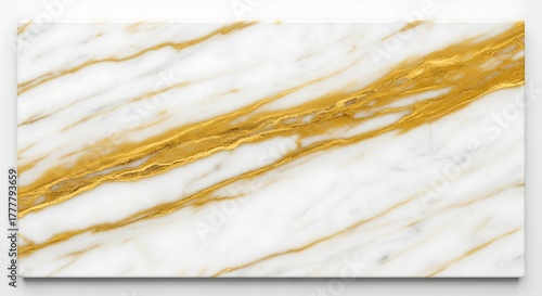 Vector illustration of luxurious white marble with striking, bold gold veining, creating a rich and opulent abstract pattern for backgrounds