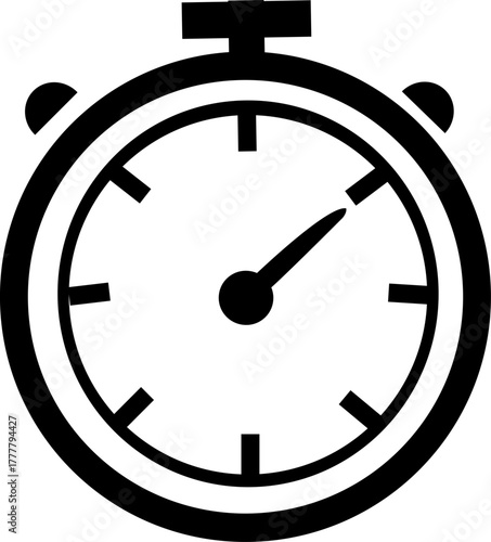 Stopwatch icon , Timer, clock, ,stopwatch symbol. minutes ,hour , speed, work, day, office, person, isolated on transparent background.