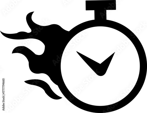 Stopwatch icon , Timer, clock, ,stopwatch symbol. minutes ,hour , speed, work, day, office, person, isolated on transparent background.