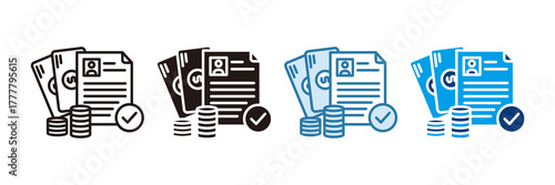 Payroll Icon Set Multiple Style Collection