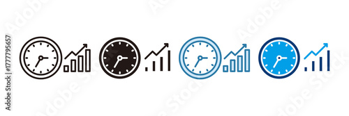 Time Tracking Icon Set Multiple Style Collection