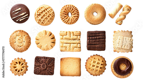 Assorted Renowned Shortbread Cookies On Display