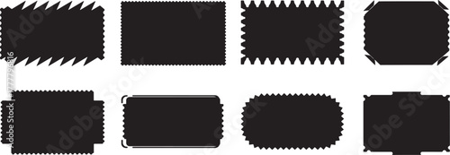 Collection of hand-drawn abstract black doodle shapes and symbols on white background vector