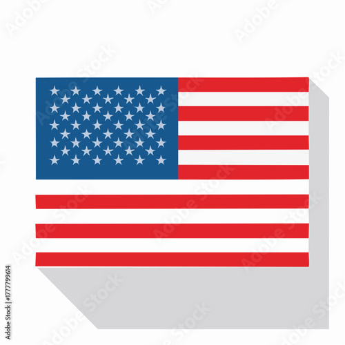 Drapeau américain stylisé isolé symbole patriotique
