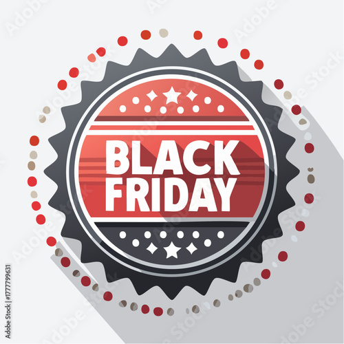 Étiquette promo stylisée isolée symbole Black Friday