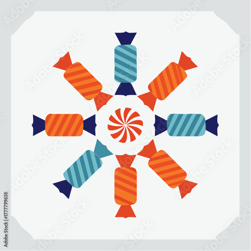 Icône vectorielle minimaliste de friandises américaines