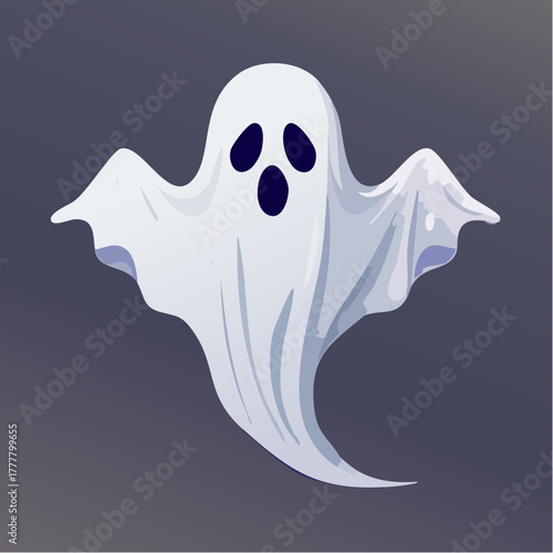 Fantôme stylisé isolé symbole de Halloween