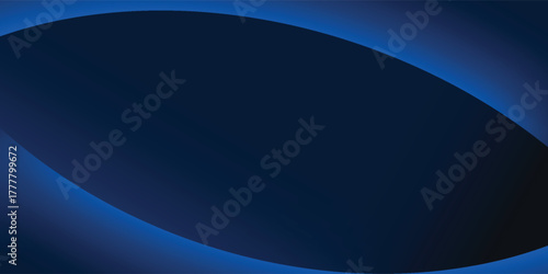 Vector Abstract, science, futuristic, energy technology concept. Digital image of light rays, stripes lines with blue light, speed and motion blur over dark blue