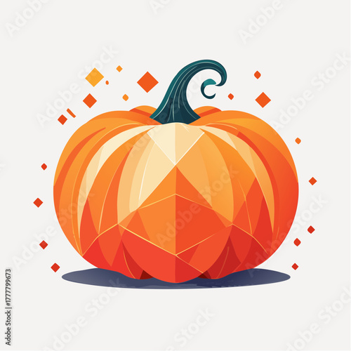 Citrouille stylisée isolée symbole de Halloween