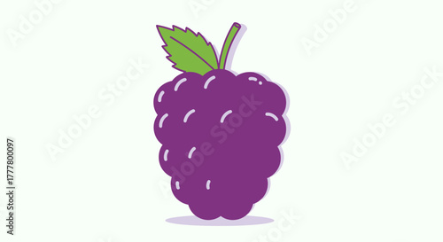 Vibrant Illustration of a Fresh Blackberry Delicacy, Ideal For Designers and Creative Projects