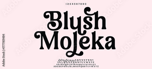 Typography beauty fashion elegant minimalist serif italic fonts decorative wedding vintage retro logos. Minimal luxury font alphabet logo. Vector illustration