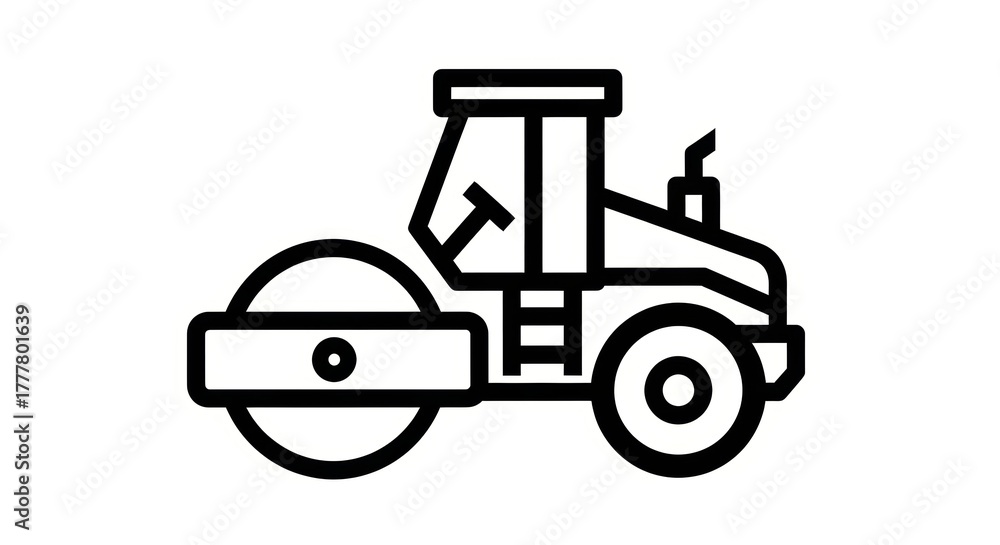 Naklejka premium steamroller symbol