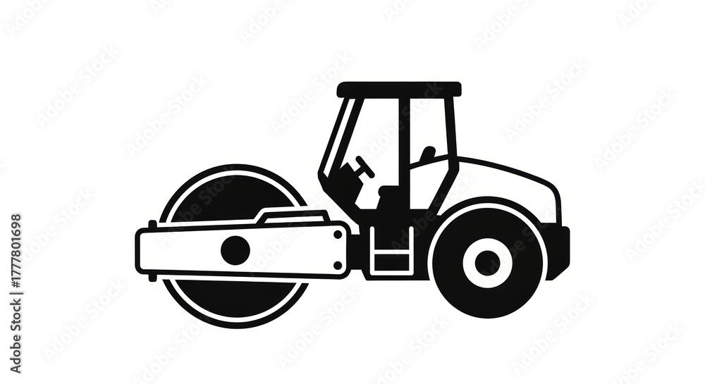 Naklejka premium steamroller symbol