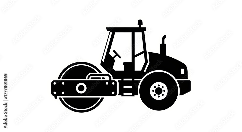 Fototapeta premium steamroller symbol