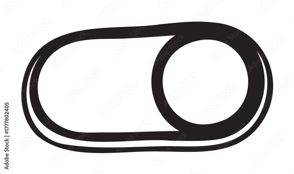 Black outline icon of a simple rectangular tube shape with rounded edges on a white background.