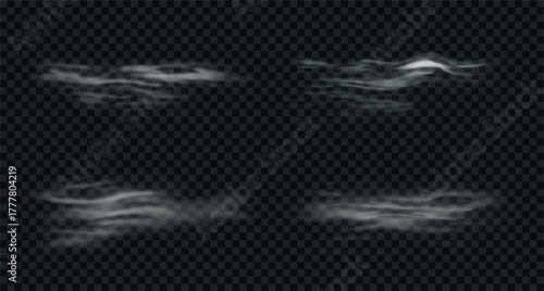 Milky ripple surface, wavy texture. Water surface background isolated on transparent backdrop