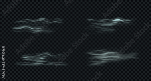 Realistic water surface texture. Wavy ripple background isolated on transparent backdrop
