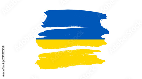 Ukrainian national flag in grunge style
