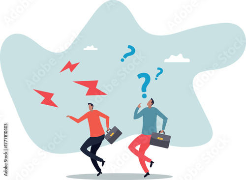 Bad habit blame other, excuse and throw mistake to colleague or team, selfish or offense manager.about a man and his life.